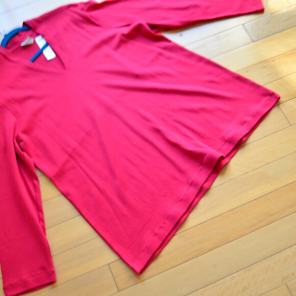 Chico's Chicos Knit Top Polished V Neck Tunic Size 3 US XL NWT - Picture 4 of 7